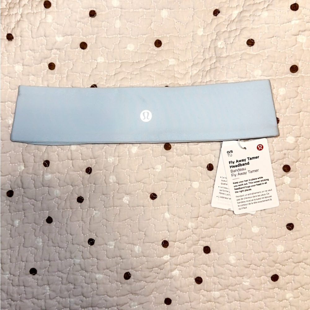 Lululemon Sky Blue Fly Away Tamer Headband